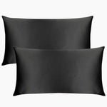 Twin Set Silk Pillowcase Charcoal - King Size Silk Pillowcase The Goodnight Co. 