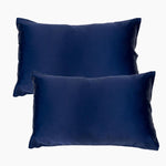 Twin Set Silk Pillowcase Navy Silk Pillowcase The Goodnight Co. 