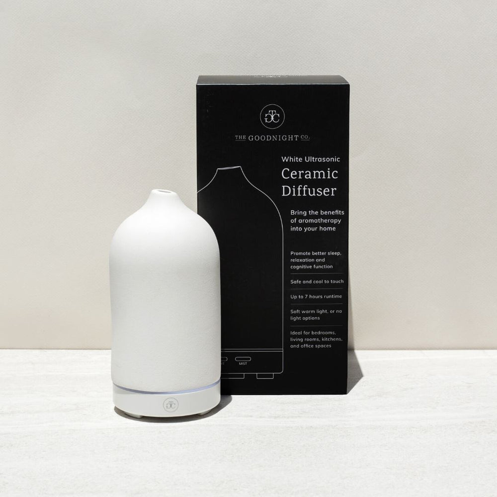 Ceramic Diffuser & Essential Oils Kit - White Diffuser Kit The Goodnight Co. 