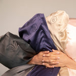 Twin Set Silk Pillowcase Charcoal Silk Pillowcase The Goodnight Co. 